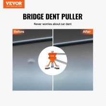 VEVOR 46 Piece Bridge Dent Puller Dent Repair Kit Includes 20 Bridge Puller Tabs & 12 Hot Glue Sticks Aluminum Dent Removal Tool Dent Removal Car Fridge Etc.