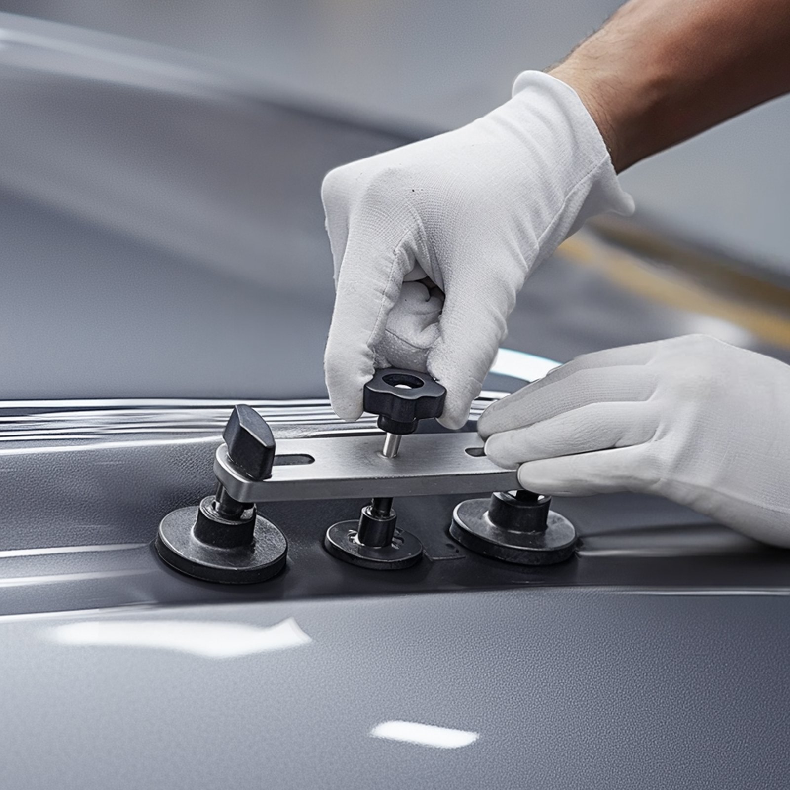 VEVOR Dent Puller Set, 60-delig voor het verwijderen van deuken zonder spuiten, met Golden Lifter, Bridge Puller, Rubberen hamer, Lijmpistool, Hagelschade verwijderingstool op autocarrosserie