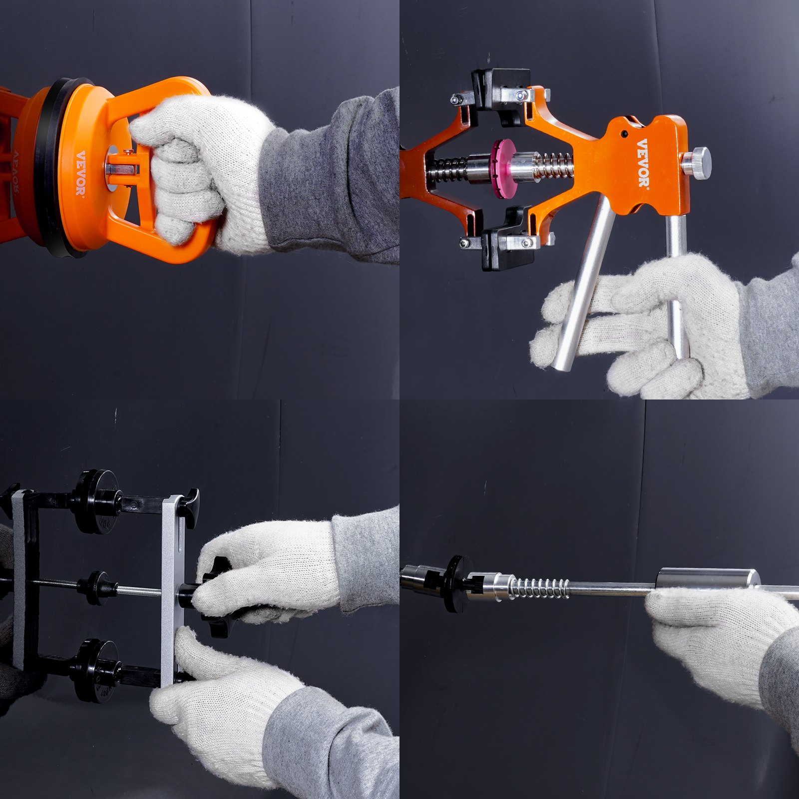 VEVOR 107-delige deukreparatieset, zuignaplifter, brugdeuktrekker, 2-in-1 glijhamer, 50 x treklipjes en 6 x brugdeuktrekkerlipjes, deukverwijderaar voor auto's