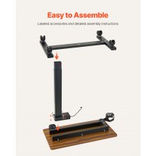 VEVOR Overbedtafel Mobiele bijzettafel Laptoptafel Hoogte verstelbaar Hout
