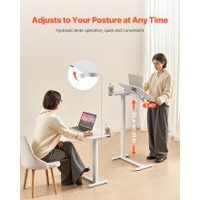 VEVOR Overbedtafel, bijzettafel, laptoptafel met bekerhouder, nachtkastje