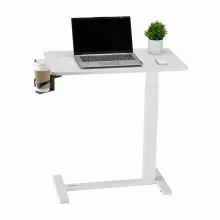 VEVOR Overbedtafel Mobiele bijzettafel Laptoptafel met 4 verborgen wielen