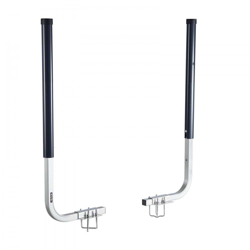 VEVOR boottrailergeleiders, 1016 mm / 1219 mm hoog, 0-13 cm verstelbare breedte, trailergeleider gemaakt van hoogwaardig staal met PVC-buizen, geschikt voor speedboten, visboten en kleine zeilboten.