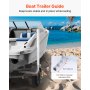 VEVOR L-vormige 1,1 m aanhangerpaal, boottrailergeleider, krukondersteuning, bootgeleider, 30 cm verstelbare breedte, boottrailergeleider, reserveonderdelen en accessoires voor skiboot, visboot, zeilboottrailer