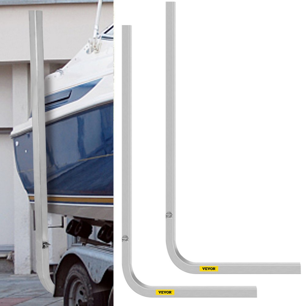 VEVOR Boottrailergeleiders, één paar aluminium trailergeleiders, 116,08 cm roestbestendige trailergeleiders met verstelbare breedte, inclusief bevestigingsmateriaal