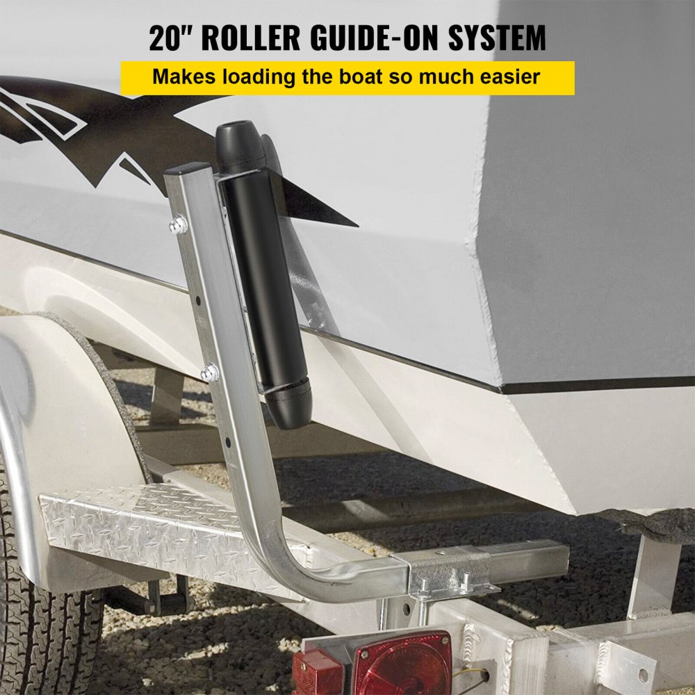VEVOR Boat Trailer Guide ons, 2PCS Heavy-duty Roller Guide-on System, Galvanized Steel Trailer Guides, Complete Mounting Accessories Included, for Ski Boat, Fishing Boat or Sailboat Trailer, 16"