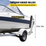 VEVOR Roller Guide On Pontoon 2 Stuks Pontoon Bunk Board Guide On 15,6" Ponton Trailer Gidsen van Gegalvaniseerd Staal met Rubberen Rollen en Verstelbare Breedte voor Skiboottrailers of Andere Boten