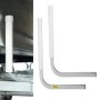 VEVOR boat trailer guide-ons with white pvc caps and u-shaped brackets for easy boat loading.