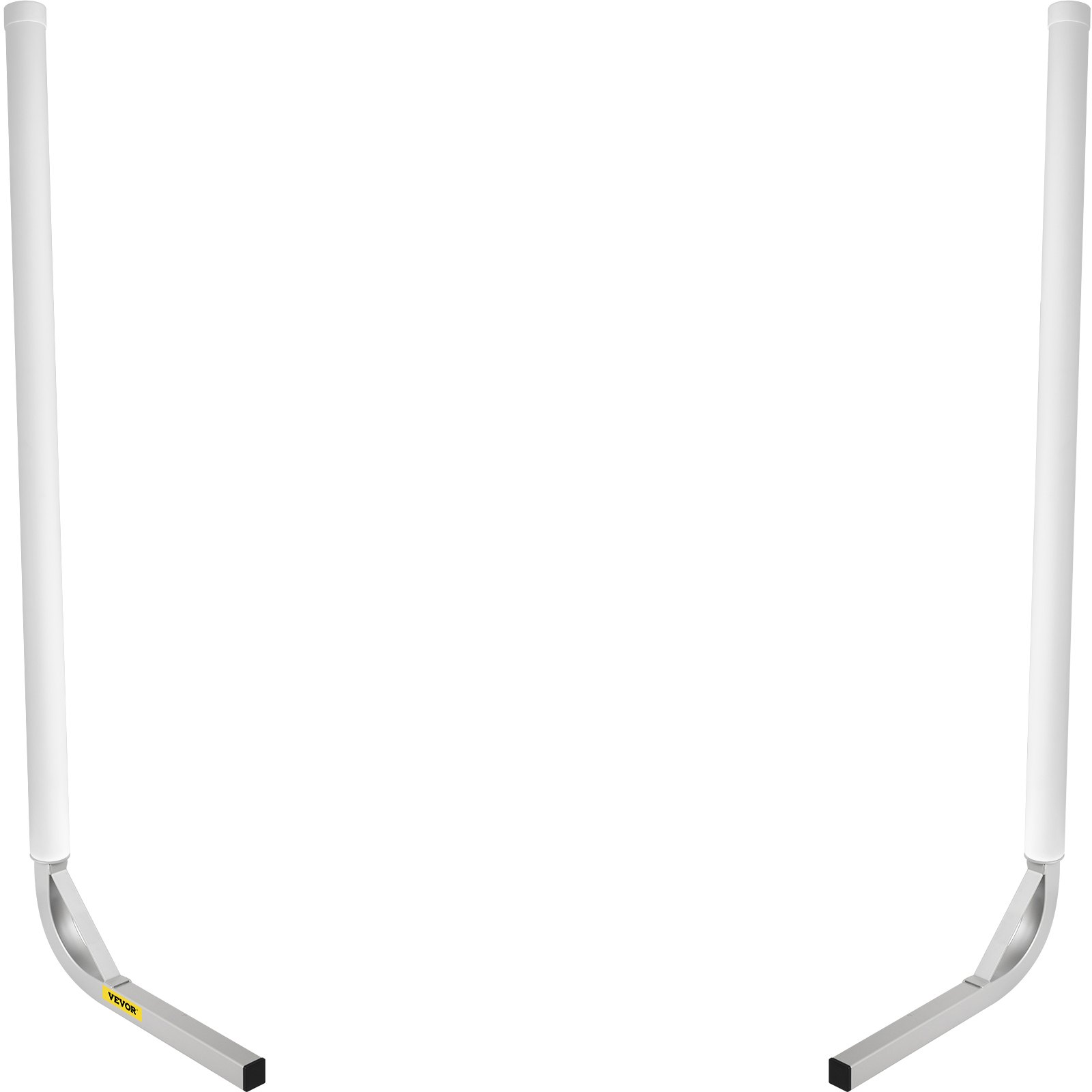 VEVOR Boottrailer Geleiderail, 2 stuks 152 cm stalen trailerpaalgeleiderail, met witte PVC-buisafdekkingen, inclusief complete montagematerialen