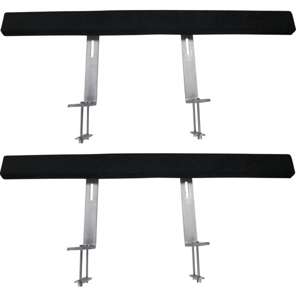 two black VEVOR boat trailer guide-ons with metal brackets for mounting.