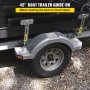VEVOR Boottrailergeleider, 122 cm, 2 stuks RVS trailergeleider, trailergeleider met met tapijt beklede planken, inclusief bevestigingsmateriaal, voor skiboot-, visboot- of zeilboottrailer