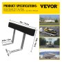 VEVOR Boottrailergeleider, 122 cm, 2 stuks RVS trailergeleider, trailergeleider met met tapijt beklede planken, inclusief bevestigingsmateriaal, voor skiboot-, visboot- of zeilboottrailer