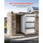 VEVOR Buitenkeuken Laden Vlakke Inbouw Grill Laden met RVS Handvat, Grill Eiland Laden voor Buitenkeukens of Patio Grill Stations 377 x 646 x 480 mm
