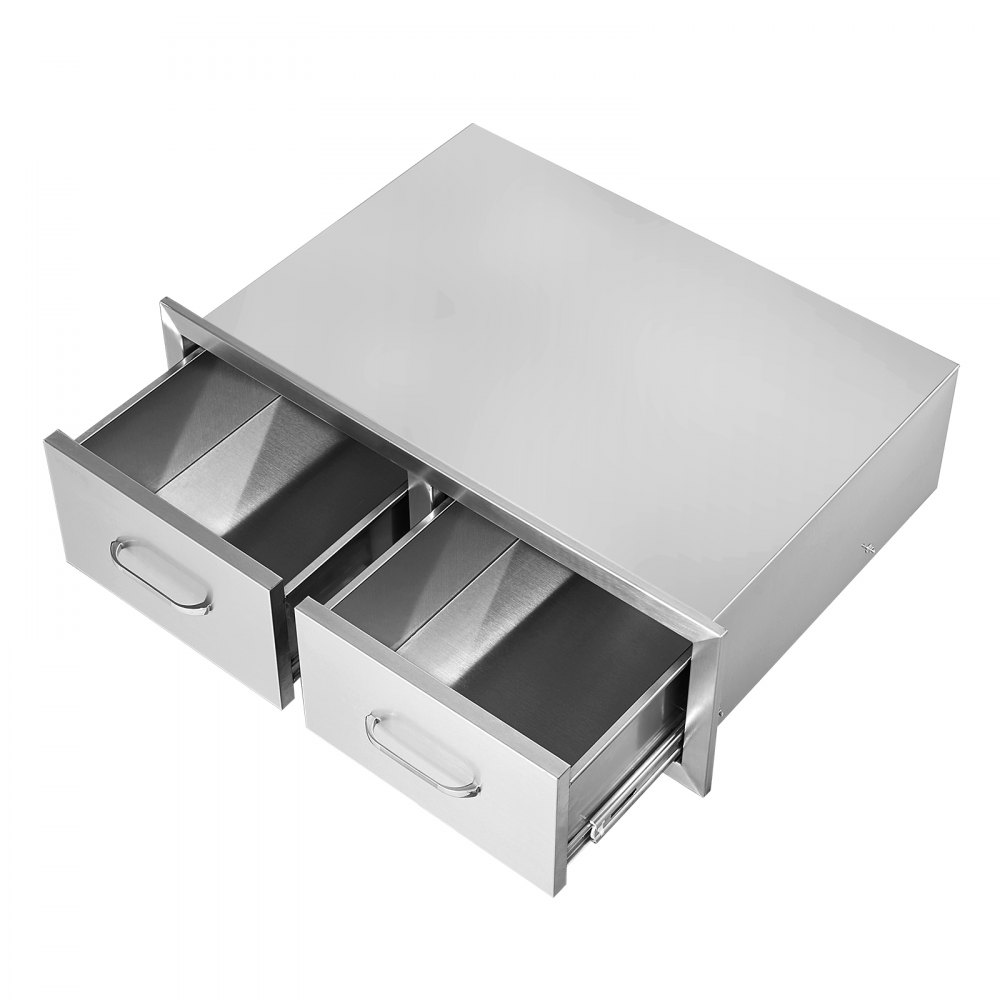 VEVOR 75 x 25 x 50 cm haarddeur, dubbele laag roestvrijstalen BBQ-deur, verticale BBQ-eilanddeur