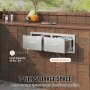 VEVOR Outdoor Kitchen Drawers 30\" W x 10\" H x 20\" D, Horizontal Double BBQ Access Drawers Stainless Steel with Handle, BBQ Island Drawers for Outdoor Kitchens or Patio Grill Station