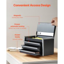 VEVOR gereedschapskist gereedschapskoffer 3 laden 218,4 x 118 x 120 mm