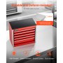 VEVOR Gereedschapskist 218 x 118 x 205 mm, Metalen gereedschapskist met 5 laden, Gereedschapskoffer met EVA-inzetstukken en PP-voetkussens, Robuust staal met kogellageropening en poedercoating, Rood
