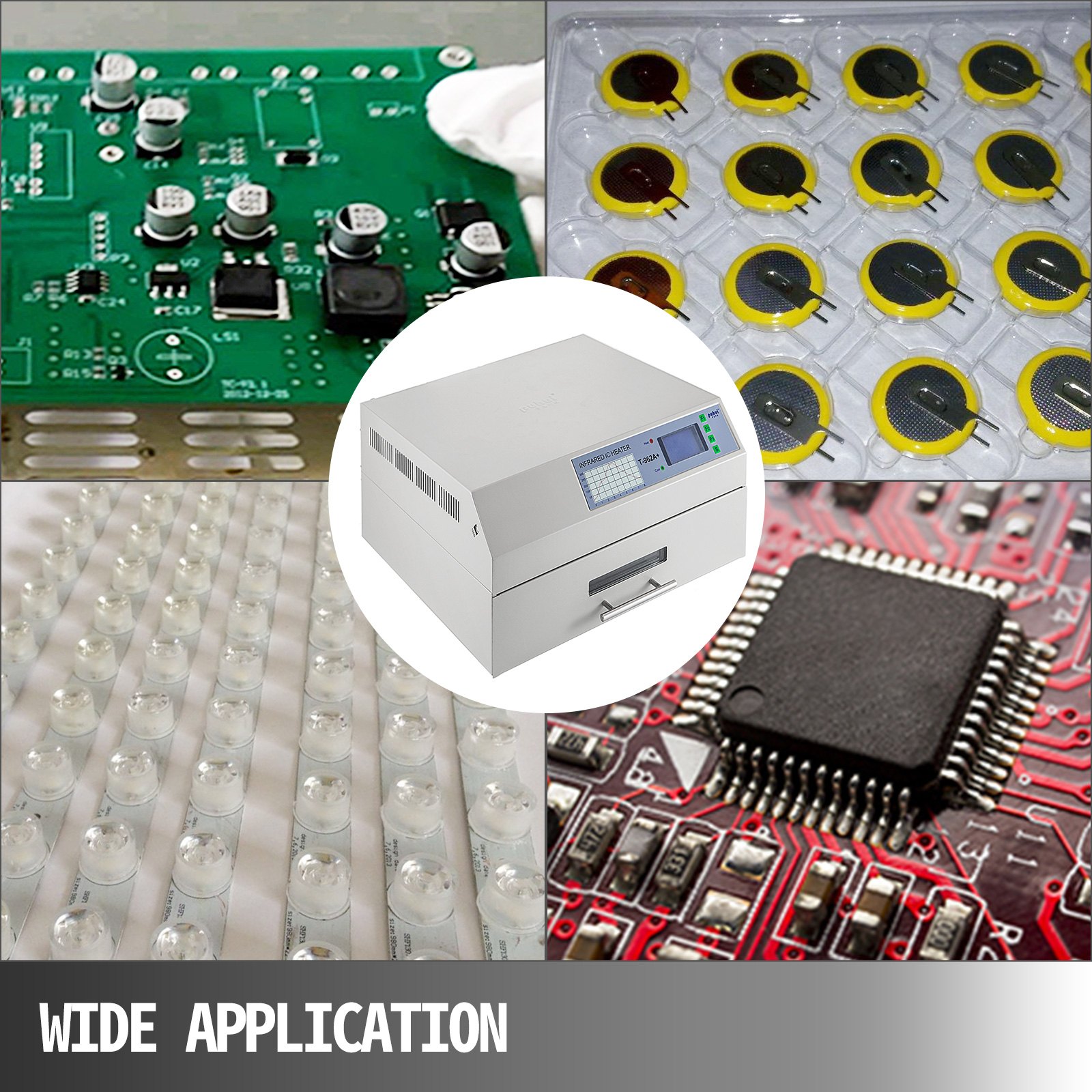 Vevor Reflow-soldeermachine T962a + Soldeermachine Smd Bga Infrarood Ic Heater