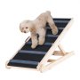VEVOR hondenloopplank 1 m lange hondentrap met 6 dwarsbalken hondenautoloopplank van grenenhout rubber hondeninstaphulp 6-traps hoogte-instellingen dierenloopplank ca. 113 kg draagvermogen voor grote kleine honden