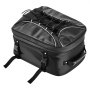 VEVOR Motorcycle Tail Bag, 22-34 L Expandable Motorcycle Rear Seat Bag with Waterproof Rain Cover, Outdoor Sports Motorbike Luggage Storage Backpack Handbag with Straps, Pocket & Elastic Cord, Black