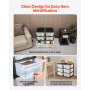 VEVOR Plastic Storage Drawers, 2 Pack Storage Organizer Drawer, 6 Drawers Closet Organization and Storage Dividers, Dresser Organizer Clear Bins for Office Supplies, Craft Rooms, Classrooms and Home