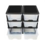 VEVOR Ladewagen Ladekast met 3 Laden (2-pack), Ladekast met wielen Mobiele container van kunststof met doorzichtige containers voor kantoorbenodigdheden Hobbylokalen Klaslokalen