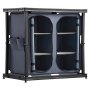 VEVOR opvouwbare campingkeuken, draagbare campingkast met 6 planken, extern vak en MDF-tafelblad, draagvermogen tot 30 kg, keukenstation voor picknicks, barbecues, feesten, kamperen en camperreizen.