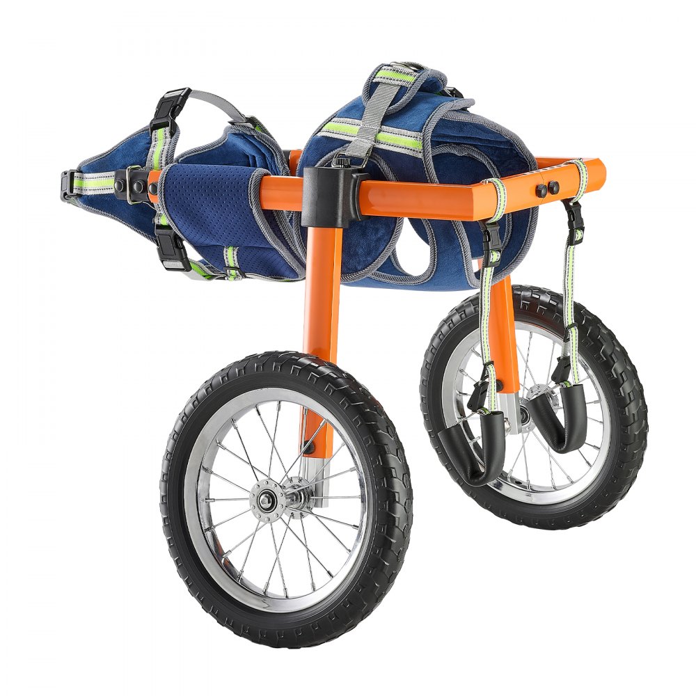 VEVOR Hondenrolstoel voor achterpoten, Hondenrolstoel met 2 wielen, Hoogte, breedte en lengte verstelbaar, Hondenkar met schokabsorberende wielen, voor geblesseerde, gehandicapte honden van 21,77-39,92 kg