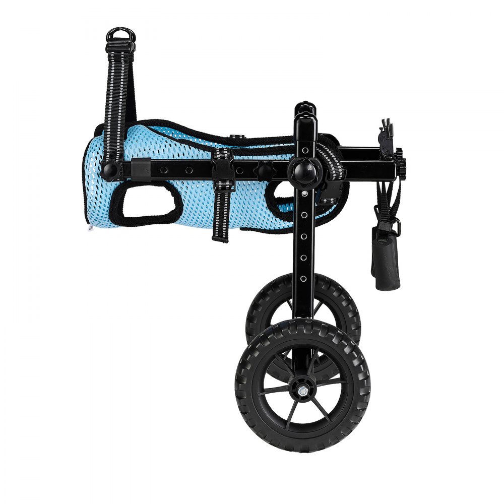 VEVOR Hondenrolstoel voor achterpoten, Verstelbare rolstoel voor huisdieren, Lichtgewicht hondenbuggy met schokabsorberende wielen, Ondersteunende rolstoelen voor gehandicapten, Gewonde honden tot 10 kg, XS