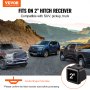 VEVOR Hitch Step for 2 Inch Receiver, Strong Steel Construction with 300 LBS Load Capacity, Rear Bumper Guard Protector with Pin Lock and Stabilizer, Universal Fit for Truck, SUV, Pickup, Trailer