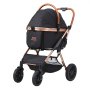 VEVOR Hondenbuggy 59x85x105cm Hondenkar 30kg Laadvermogen Opvouwbare hondenkar Aluminium frame 800D Oxford stof Nylon gaasvenster 4 PU wielen Hondenbench Dierenbuggy Kattenbuggy Huisdierenvervoer