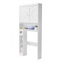 VEVOR Toiletkast Badkamerkast met dubbele deur en verstelbare plank, ruimtebesparende badkamerkast met 3 niveaus boven het toilet met open plank, 1713x815x195 mm Opbergkast Wit