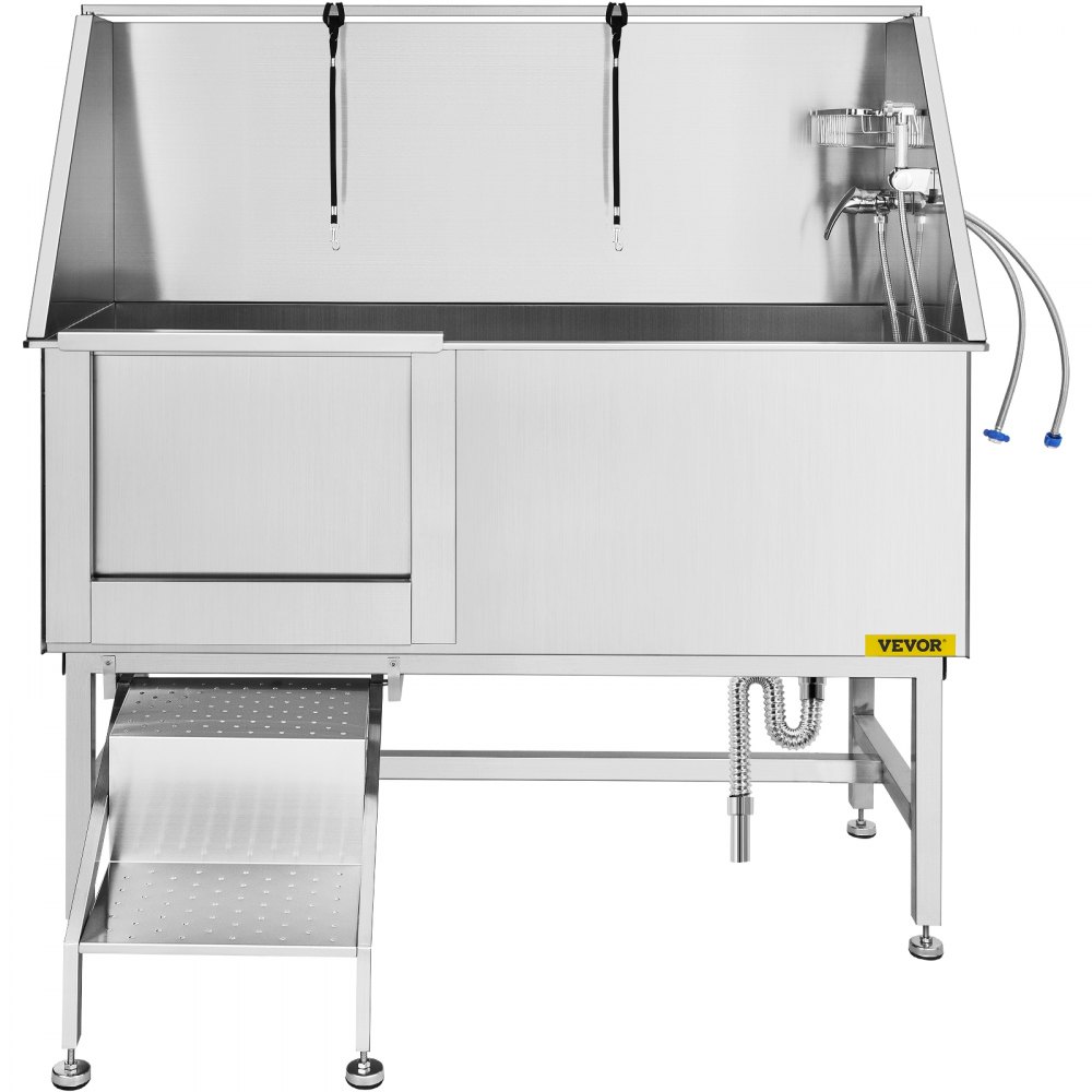 VEVOR Hond Grooming Bad Hondenwasstation 63 inch Badkuip van RVS met Accessoires