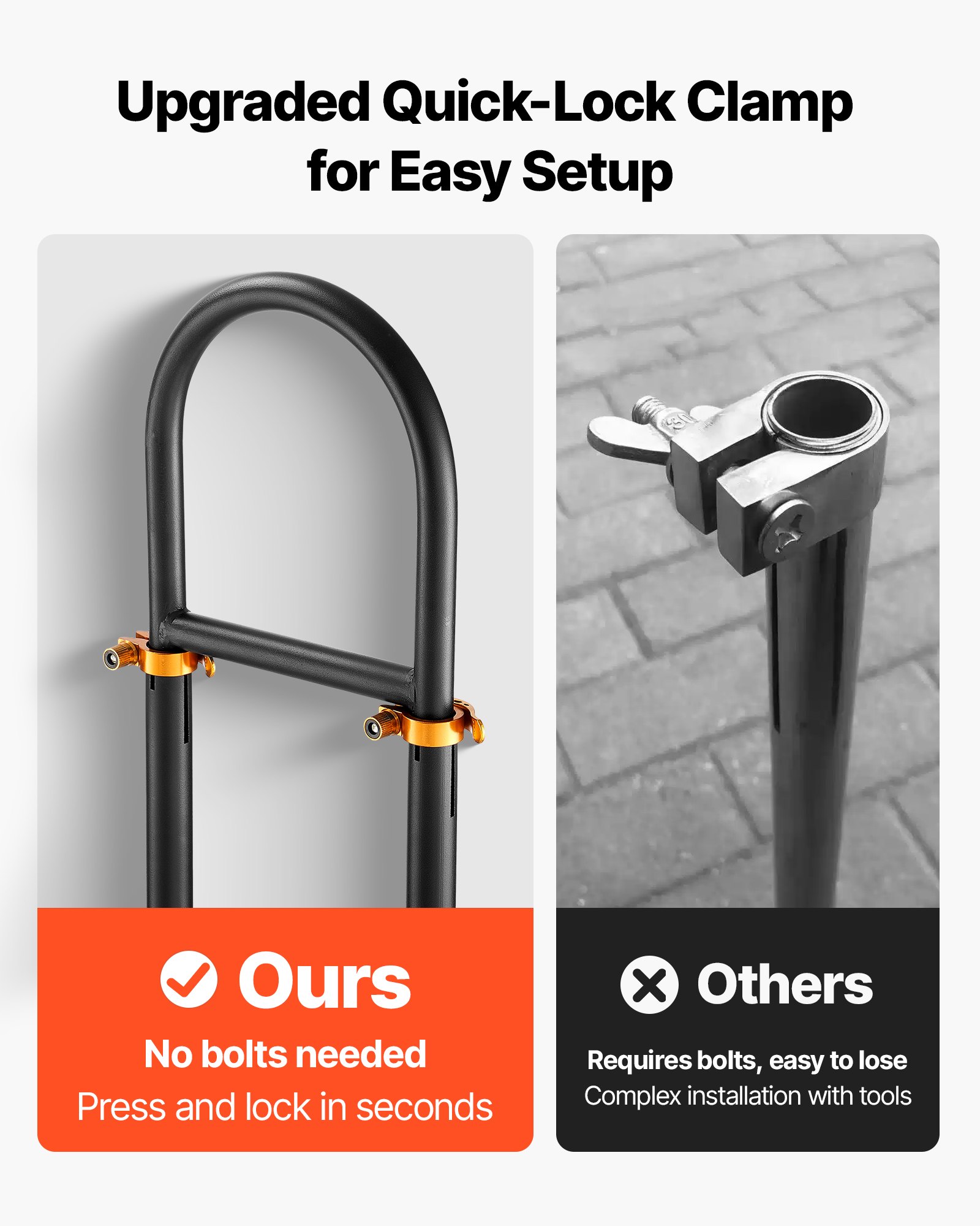 VEVOR Golfkar Handgreep (450 x 235 x 905 mm) Compatibel met de meeste golfkarren met metalen voetplaten, in hoogte verstelbaar (69,85-85,09 cm) Handgreep van koolstofstaal voor achterbank