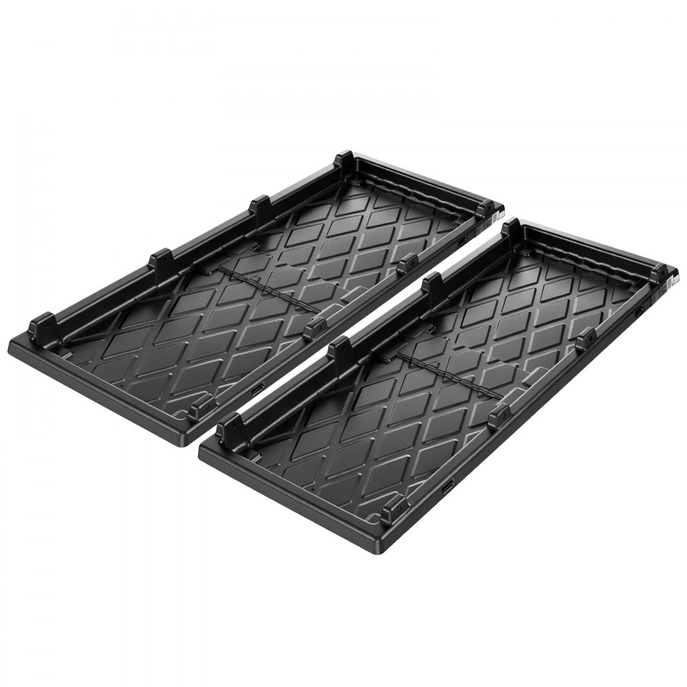 VEVOR 2 stuks uitschuifbare laadbakgeleiders voor pick-ups 1588 x 610 mm HDPE, draagvermogen 226,8 kg, voor grote pick-ups met een laadbak vanaf 1,70 m lengte, met 2 nylon banden, haken en 4 montagegaten