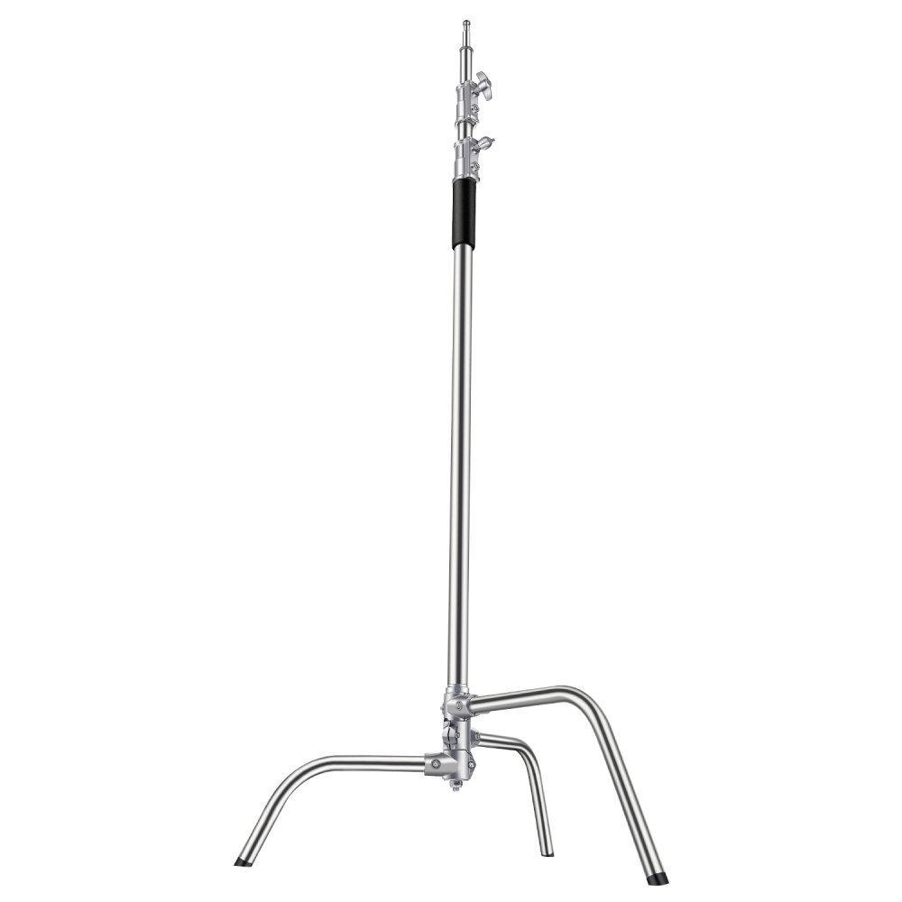 VEVOR C-Stand lampenstandaard, max. hoogte 330 cm, roestvrijstalen fotolampenstandaard met verstelbare hoogte van 1463 tot 2987 mm, draagvermogen van 20 kg voor studiosoftbox, monolight en reflector