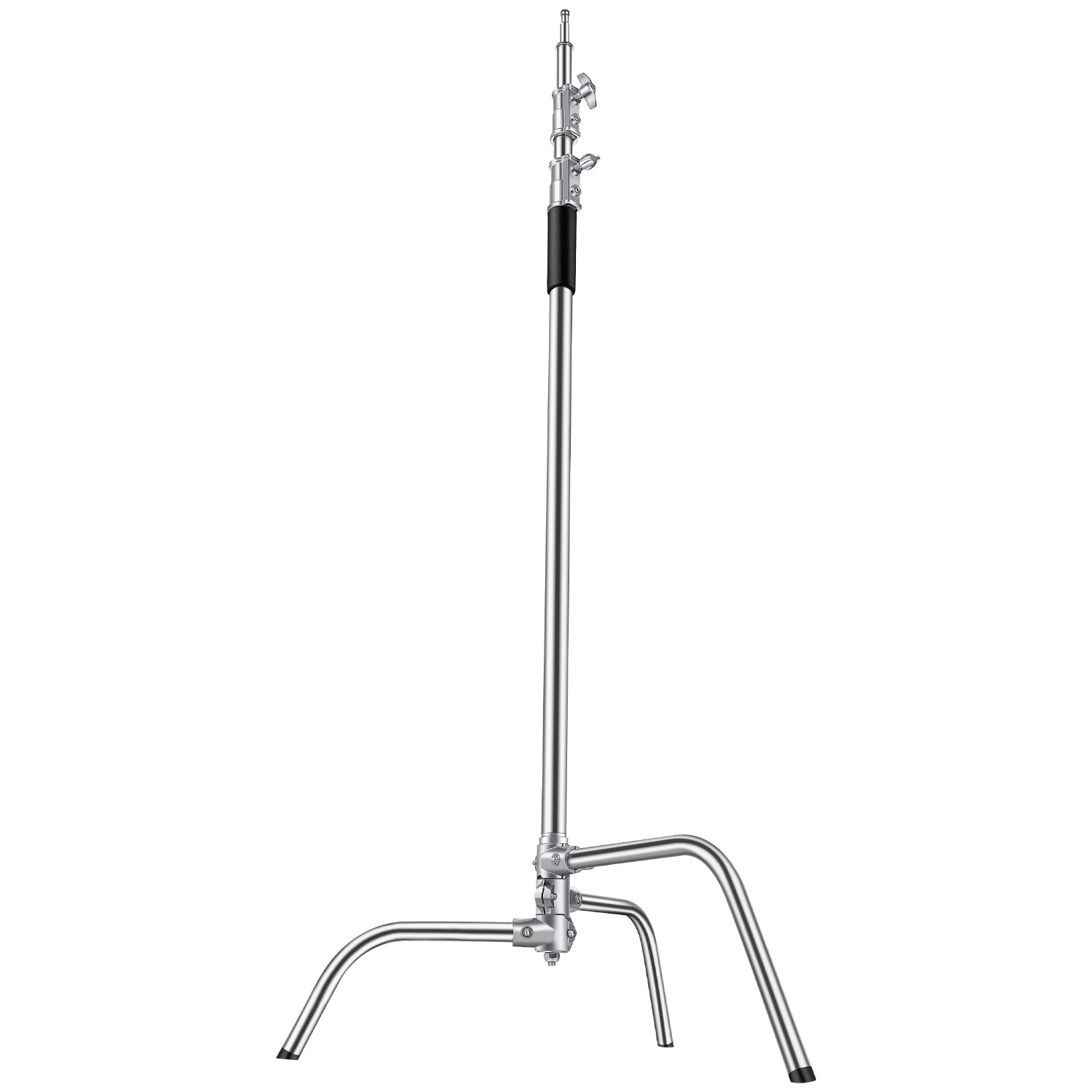 VEVOR C Stand, Max Height 10.83 ft/330 cm, Stainless Steel Heavy Duty Photography Light Stand with 4.8-9.8 ft Adjustable Height, 44 lbs/20 kg Load Capacity for Studio Softbox, Monolight, Reflector