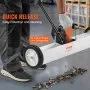 VEVOR 24-inch magnetische veger met wielen, capaciteit van 50 lbs, met uitschuifbare magnetische opraaptool, verstelbare handgreep, magnetische opraapveger voor het oprapen van spijkers en schroeven, voor werkplaats, garage, tuin