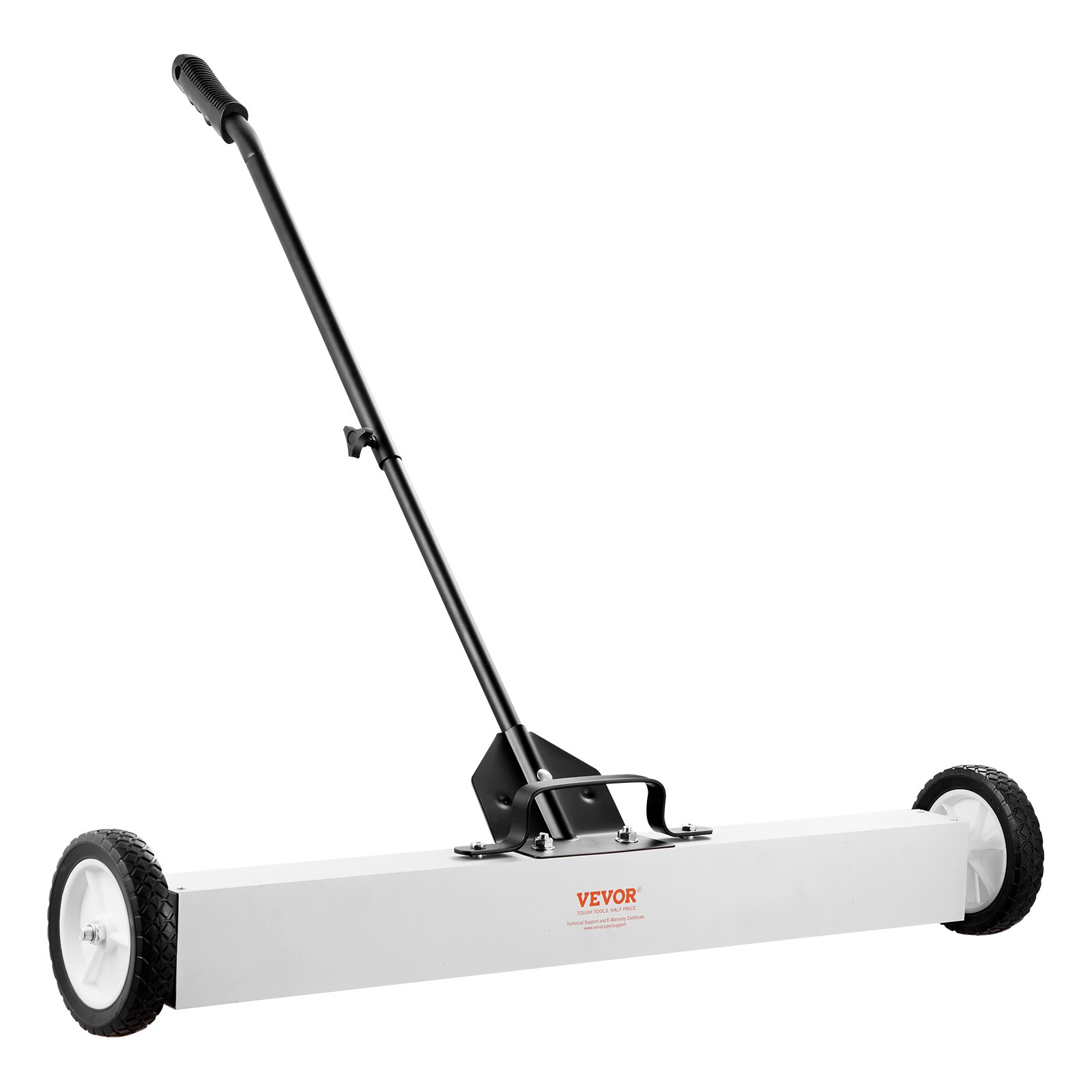 VEVOR 36-inch magnetische veger met wielen, capaciteit van 25 kg, met uitschuifbare magnetische opraaptool, verstelbare handgreep, magnetische opraapveger voor het oprapen van spijkers en schroeven, voor werkplaats, garage, tuin