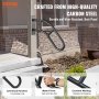 VEVOR outdoor handrails mounted on a wall, crafted from carbon steel, durable, wear-resistant, and rust-proof.