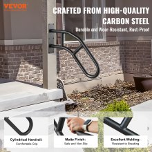 VEVOR Handrails for Outdoor Steps 32" Wall Mount Safety Railings for 1-3 Steps