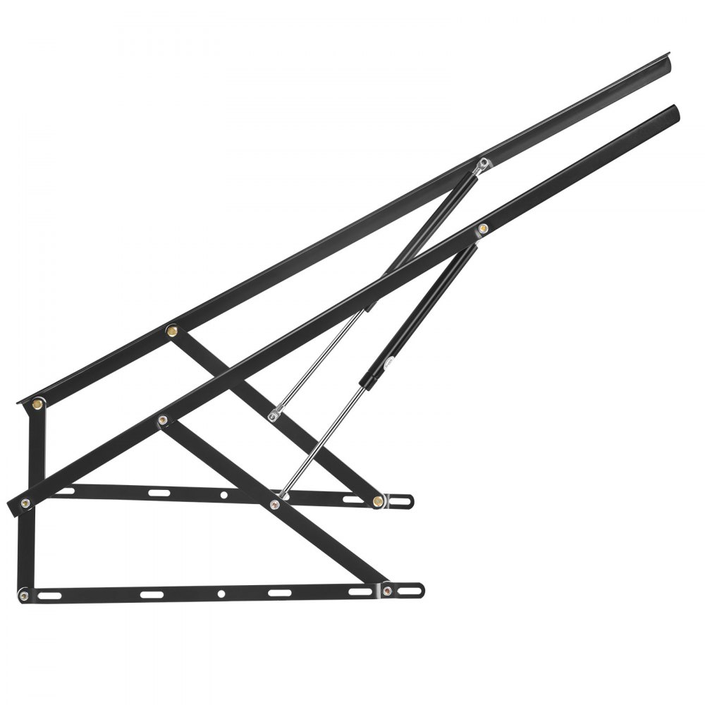 VEVOR Bedlift, 59 x 71 inch, compatibele bedmaat, draagvermogen van 154 lbs, doe-het-zelf Murphy Bed Mechanisme Hardware Kit, verticale luxe, pneumatische hendel, robuuste bedondersteuning, opvouwbaar Murphy Bed voor logeerkamer