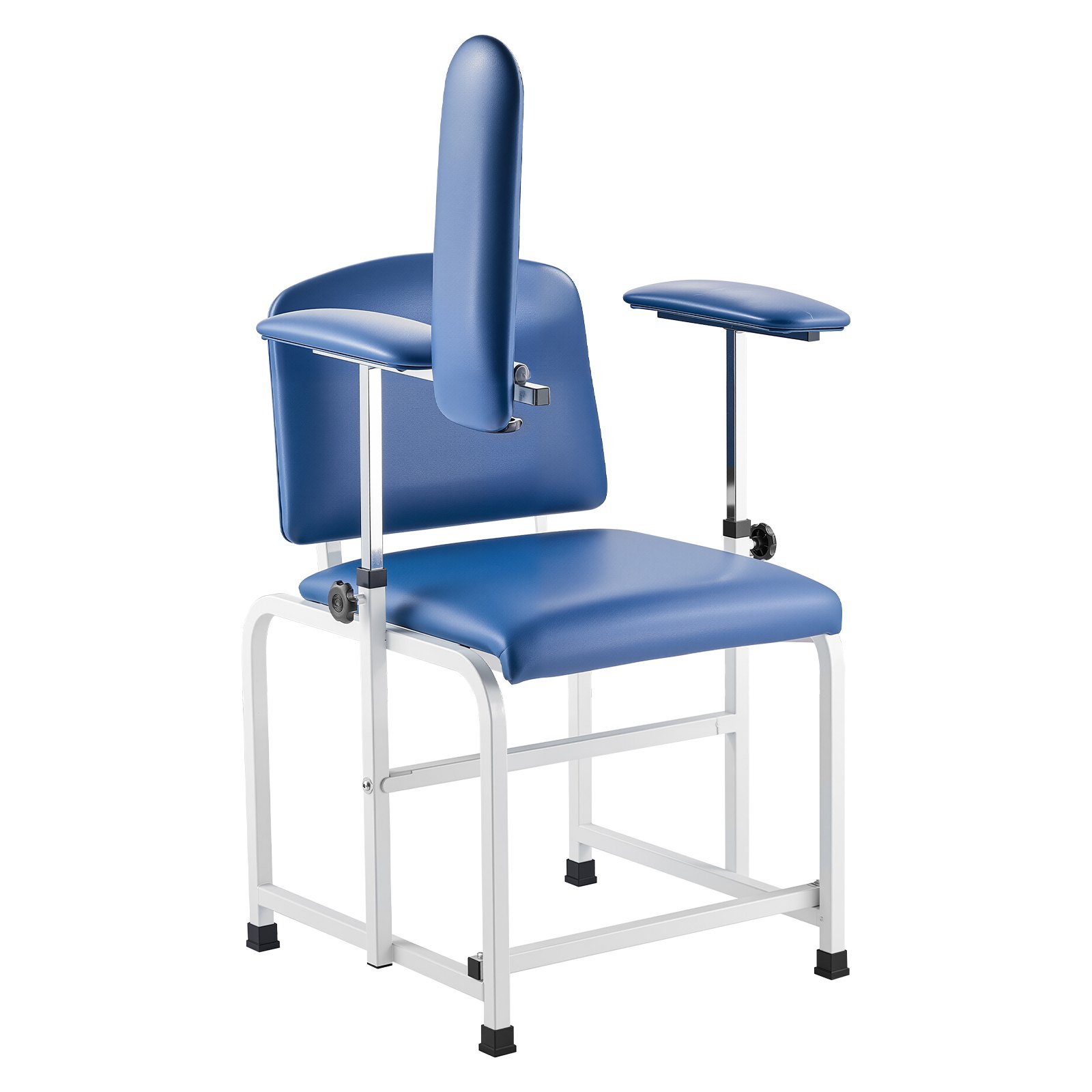 VEVOR Phlebotomy Chair, Blood Draw Chair with Adjustable Armrests and Flip Arm, 181KG/400LBS Loading Blood Drawing Medical Chair with Soft Seat, Easy-to-Clean PVC Leather for Hospitals, Labs, Clinics