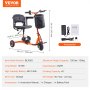 VEVOR Portable 3 Wheel Mobility Scooter for Seniors 12 Mile Range Max 330LBS