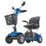 VEVOR 4-Wheel Folding Mobility Scooter for Adults & Seniors, Electric Mobility Scooter with 25KM Long Range, All Terrain Travel Wheelchair with Anti-slip Wheels, 9° Climbing Capacity & 120kg Loading