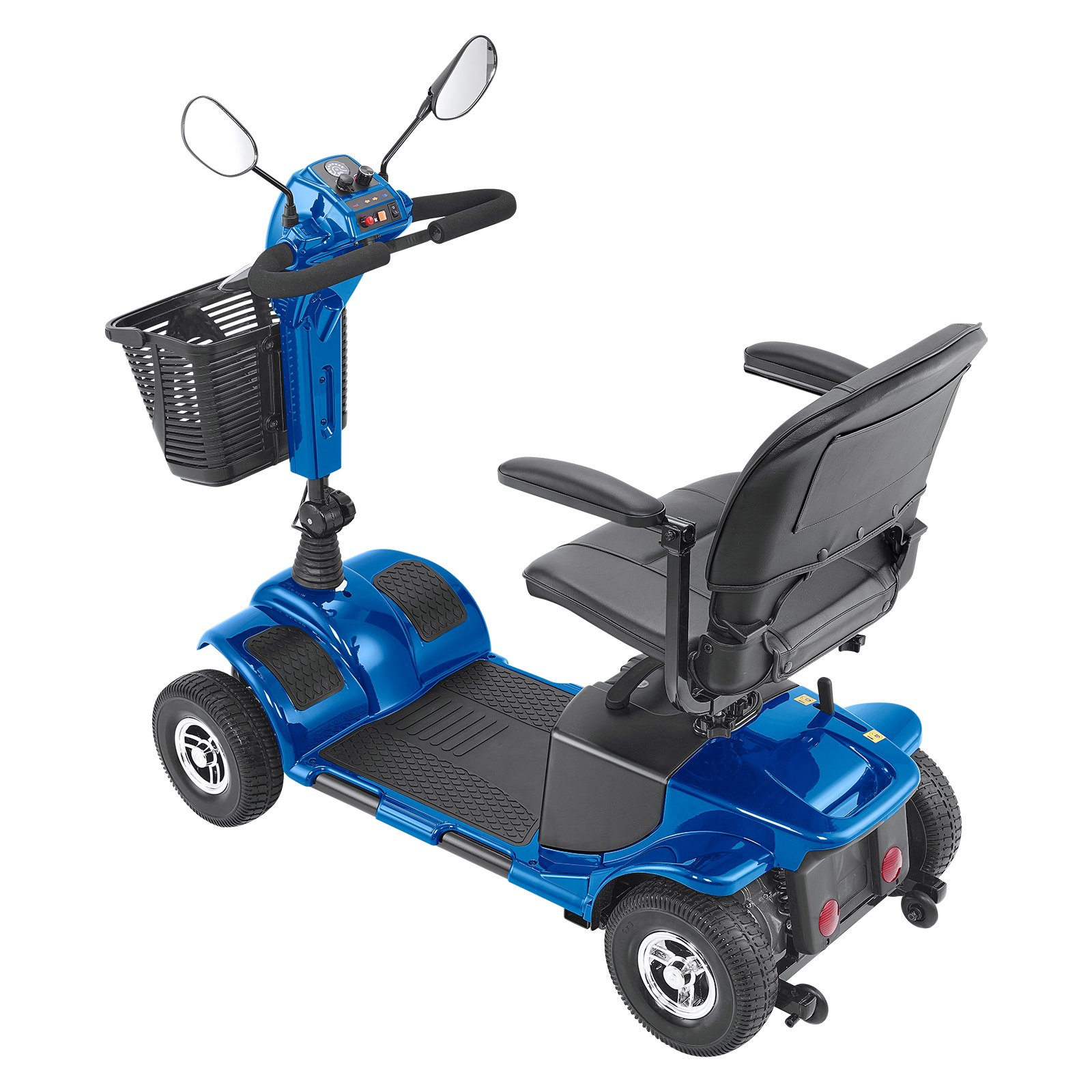 VEVOR 4-wielige elektrische scootmobiel voor senioren, met een actieradius van 25 km, all-terrain reisrolstoel met antislipwielen, klimvermogen van 9° en een draagvermogen van 120 kg, blauw