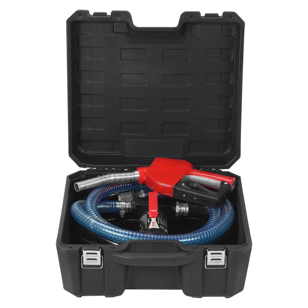 VEVOR Dieselpomp, 12V DC, 10 GPM, 1/4 HP, brandstofpomp met automatische uitschakeling van het pistool, hoge doorstroming, inlaat- en uitlaatslang voor diesel, kerosine, transformatorbrandstof
