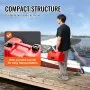 VEVOR scheepsbrandstoftank 12L draagbare boottank met buitenboordmotor kunststof buitenboordmotor scheepsbrandstoftank met slang gemakkelijk mee te nemen voor jacht vissersboot dekboot rood