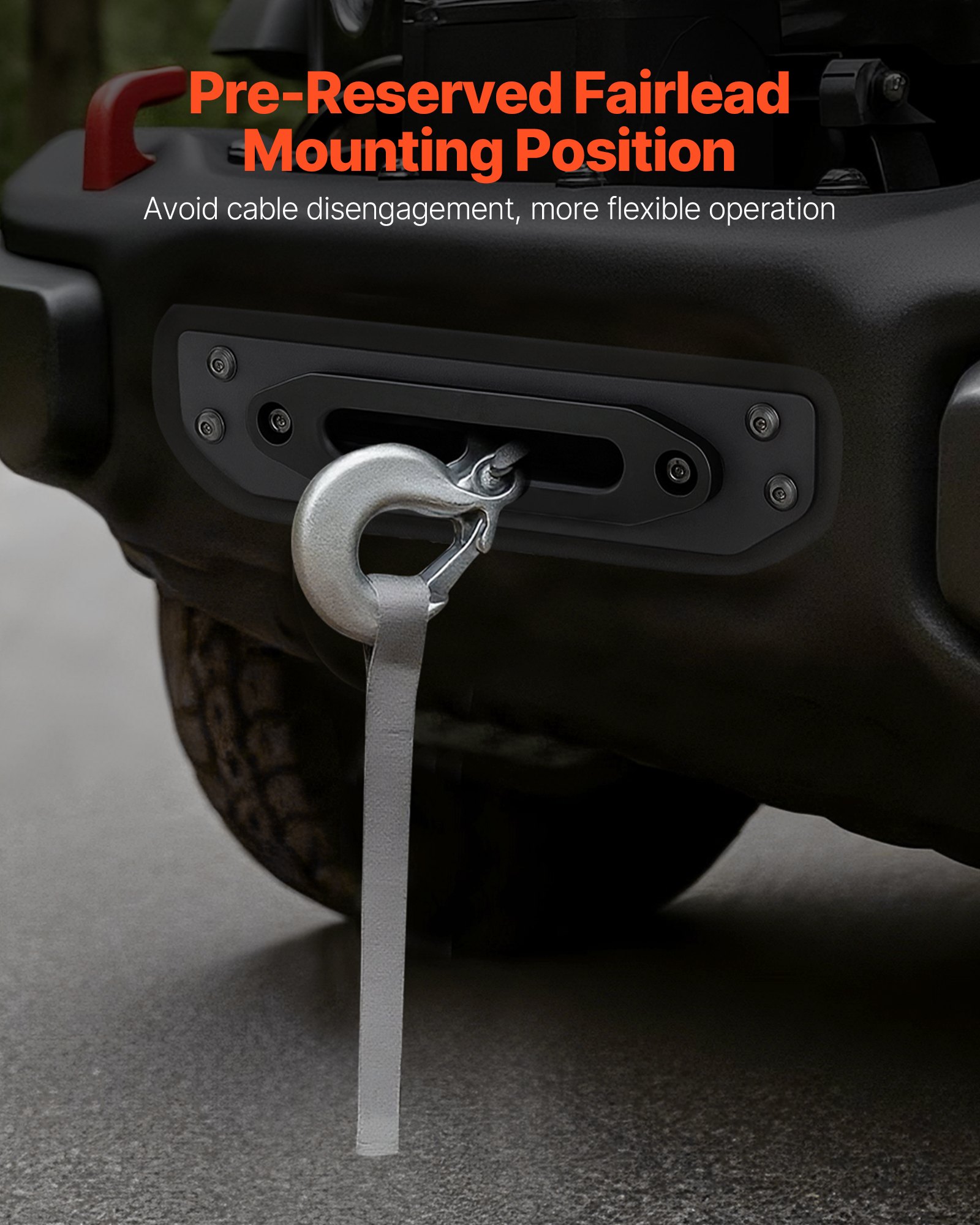 VEVOR Lierbevestiging, 5443 kg capaciteit, montageplaat voor aanhangerlier voor Jeep Wrangler JL/JLU en Gladiator JT modellen 2018-2023, met 2-gats bevestiging, gepoedercoat staal, zwart