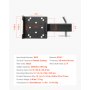 VEVOR Universele aanhangerkoppeling, capaciteit 3500 lbs, liermontageplaat voor 2" ontvanger, 2 & 4 boutgaten, gepoedercoat staal, voor mountainbikes, UTV's, vrachtwagens, zwart
